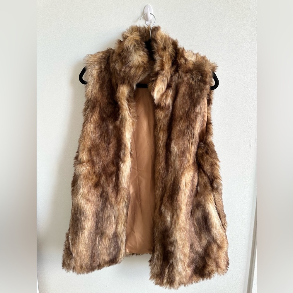 Brown Faux Fur Vest